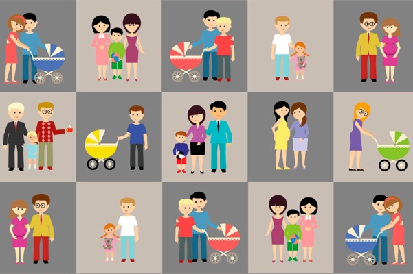 Diversos tipos de familias